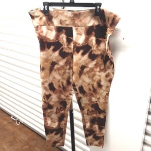 Terra & Sky Brown Tie-Dye Cropped Pants